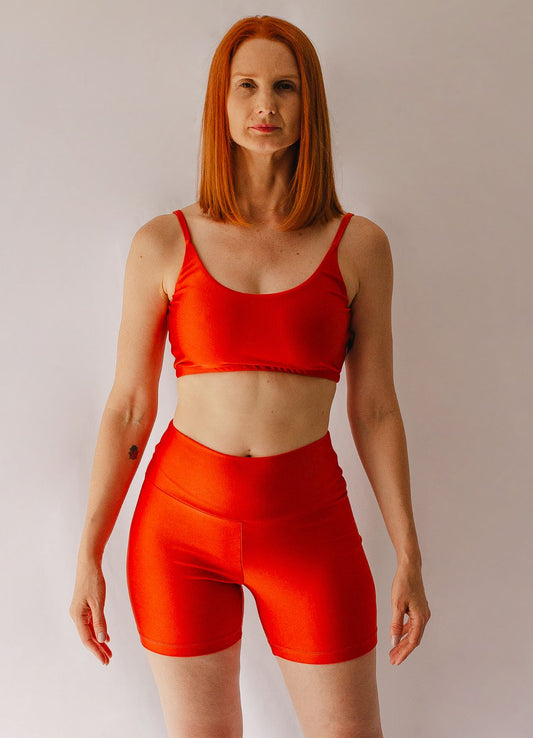 Shorts Spirit Light Cintura Alta Páprica