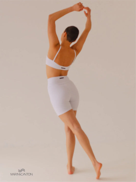 Bermuda Bio Up Compress Cintura Alta Branco
