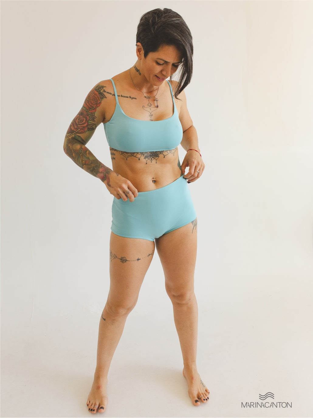 Top Bio Light Slim Alcinha Colors Azul Meditação