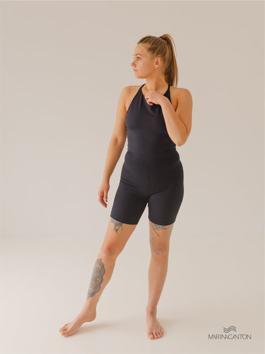 Macaquinho Bio UP Compress Alça Cruzada Preto