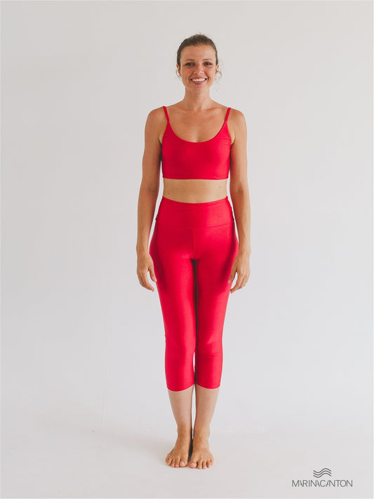 Legging Capri Spirit Light Cintura Alta Vermelho