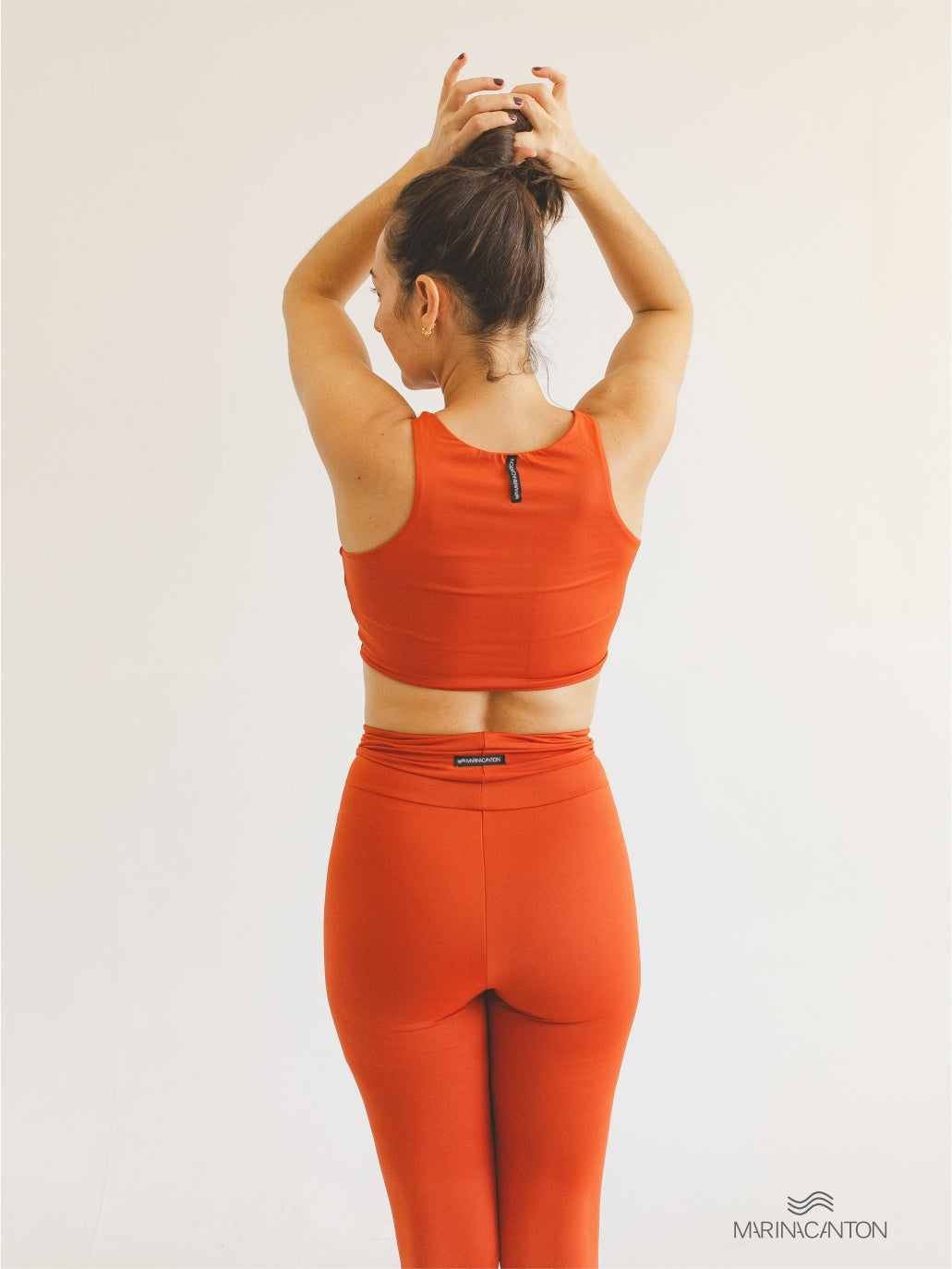 Legging Bio Light Cós Alongado com Shorts Interno Colors Laranja Terracota