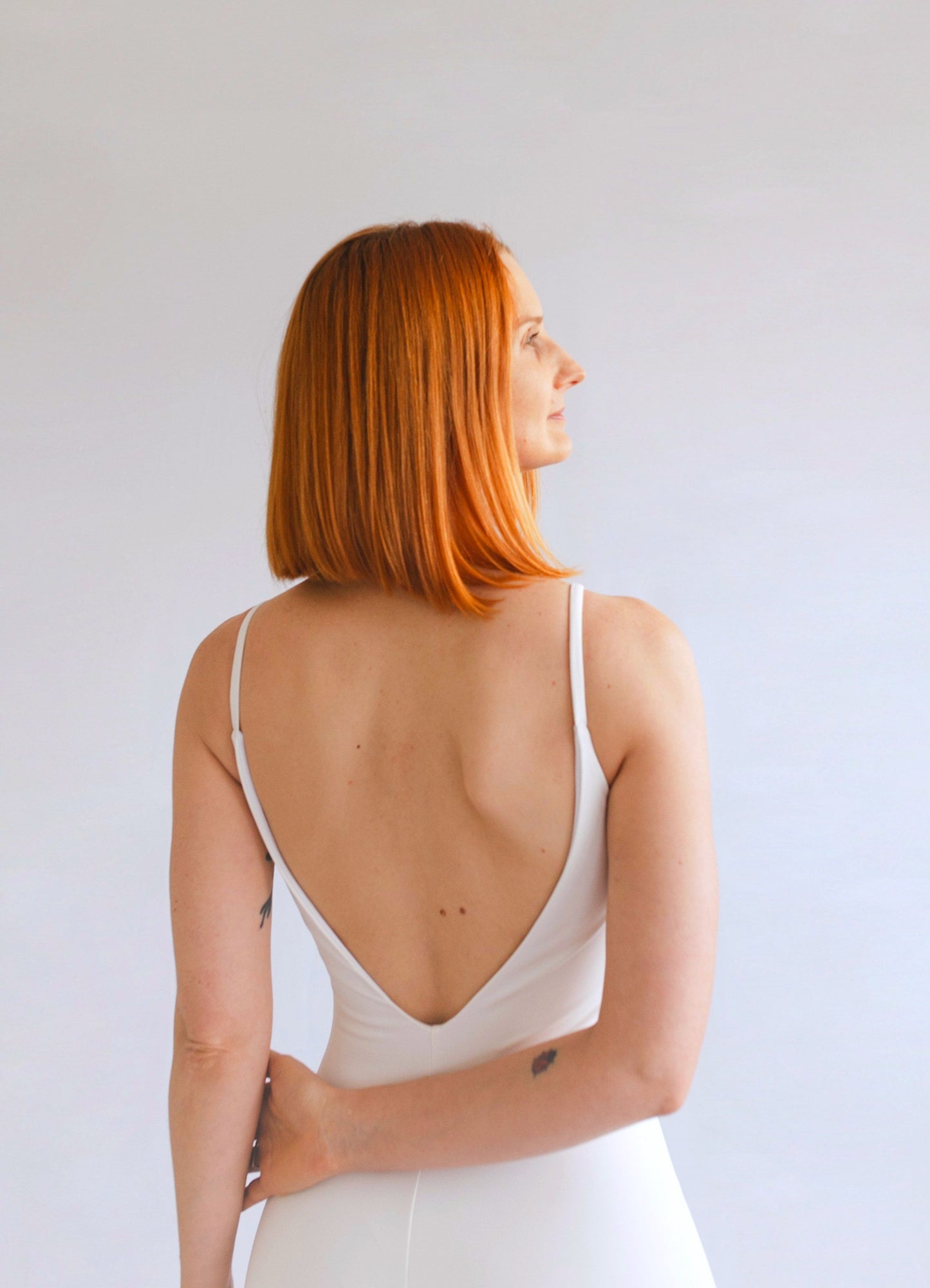 Macacão Bio Light Alcinha Costas V com Shorts Interno Clássicos Branco