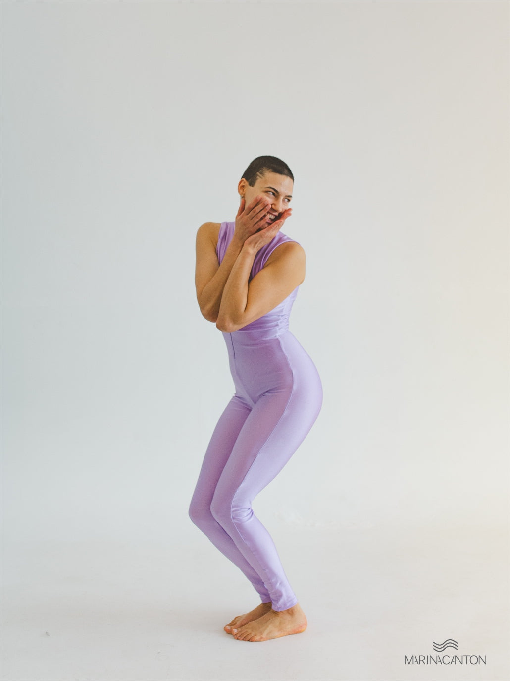 Macação Spirit Pilates com Zíper Lavanda