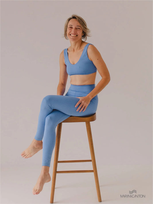 Legging Bio UP Compress Cintura Alta Azul Índigo