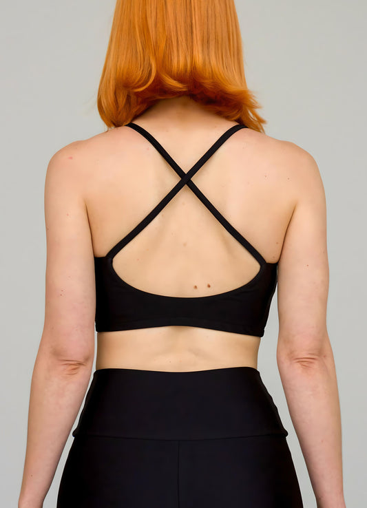 Top Spirit Alça Cruzada Preto