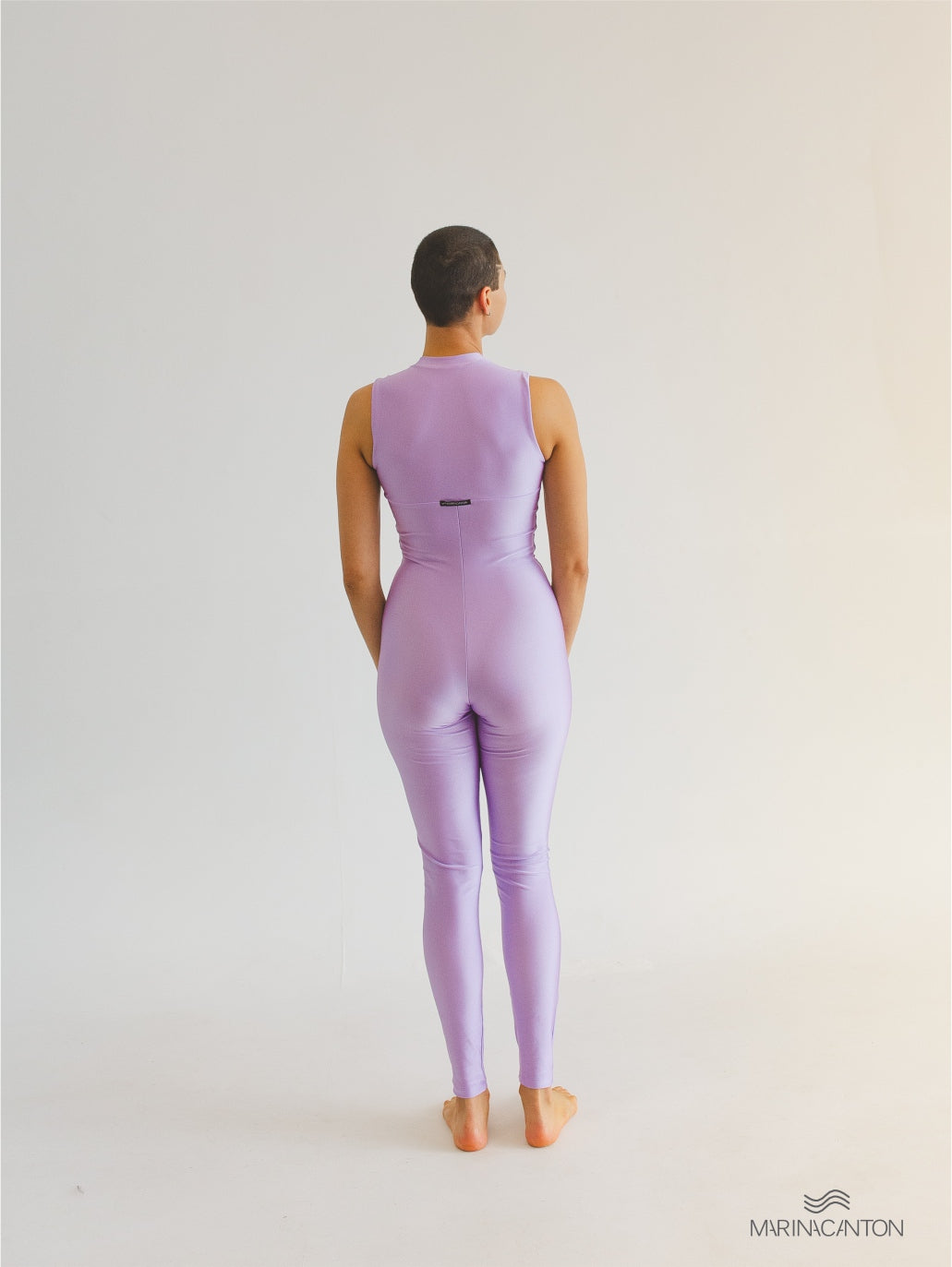 Macação Spirit Pilates com Zíper Lavanda