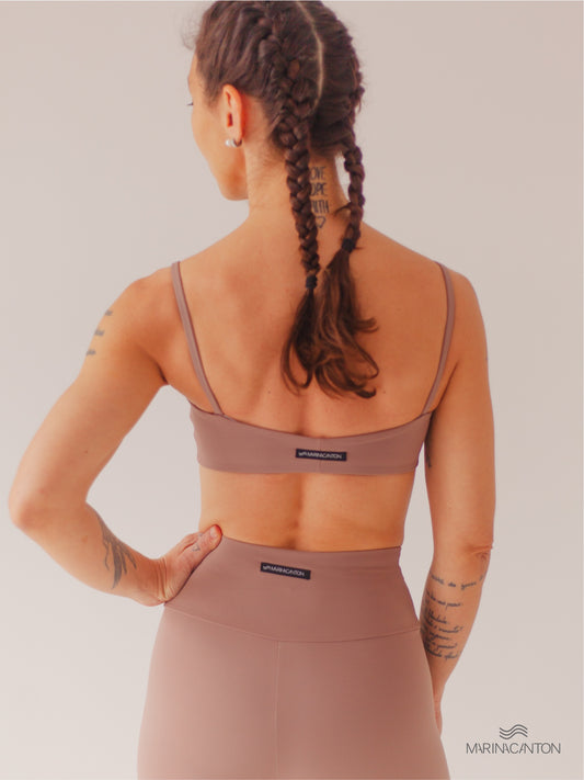 Top Bio UP Compress Alcinha Recortes Avelã