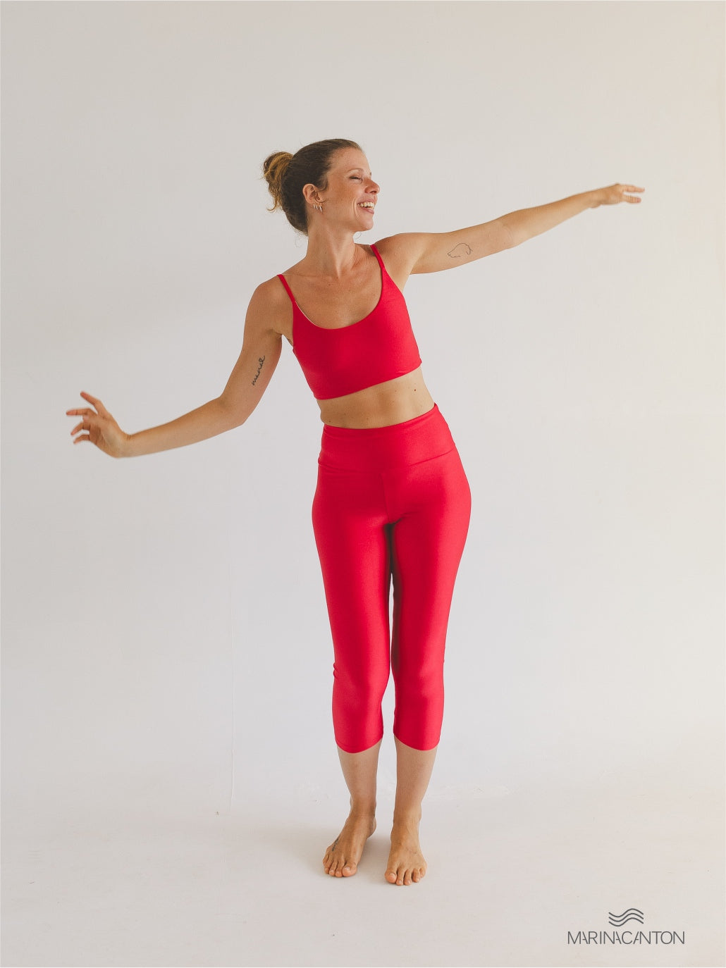 Legging Capri Spirit Light Cintura Alta Vermelho
