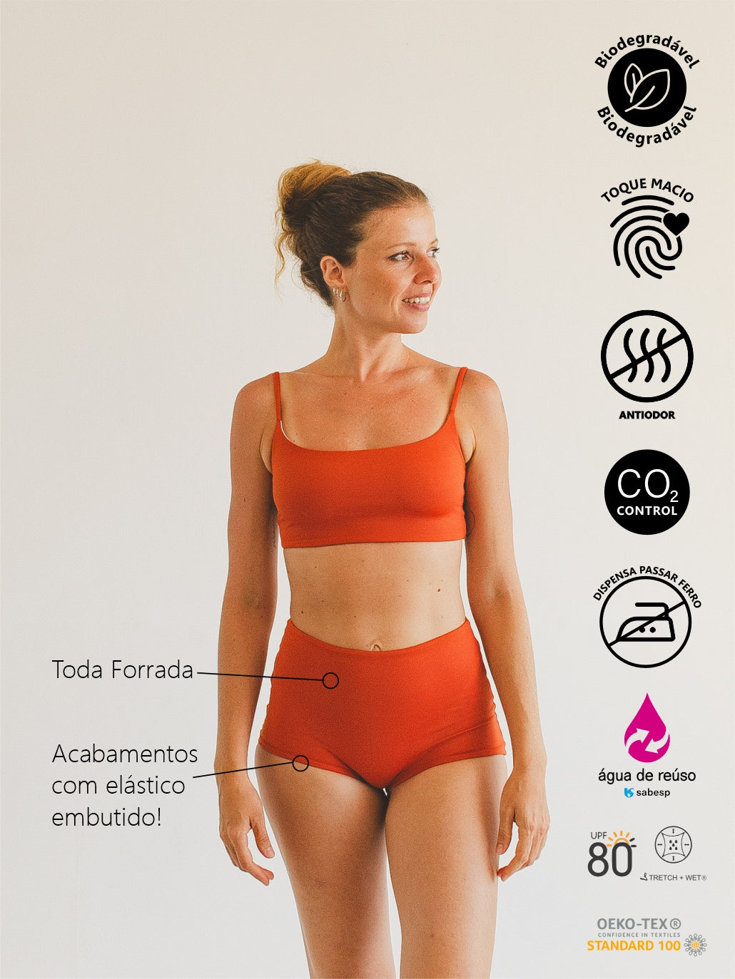 Hot Pants Bio Light Colors Laranja Terracota