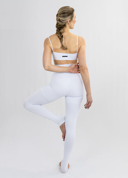 Legging Bio Light Cós Alongado com Shorts Interno Clássicos Branco
