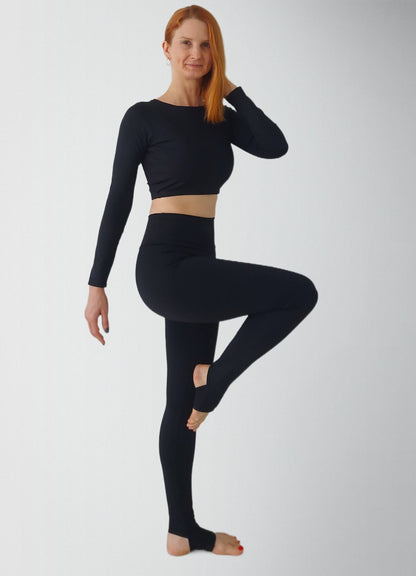 Top Bio Light Manga Longa Clássicos Preto