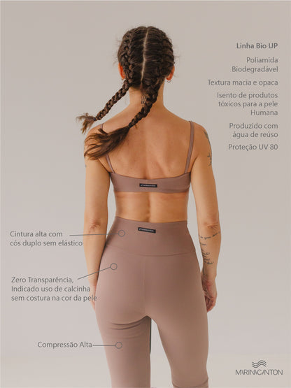 Legging Bio UP Compress Cintura Alta Avelã