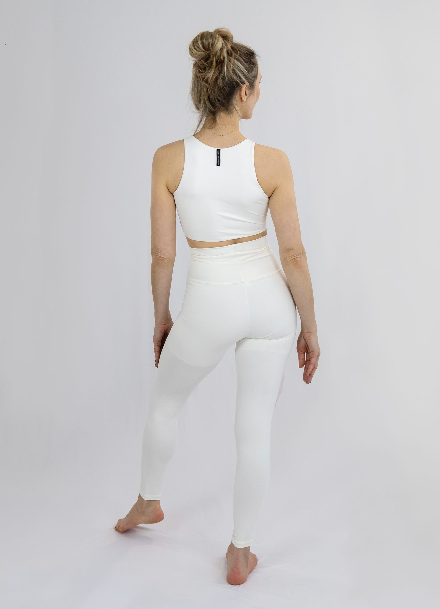 Legging Bio Light Cós Alongado com Shorts Interno Clássicos Off White