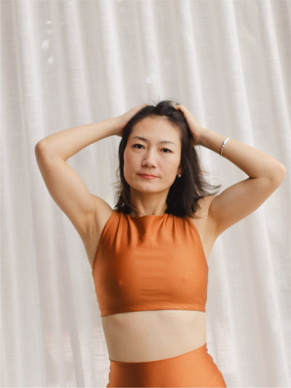 Top Spirit Alça Cruzada Cobre