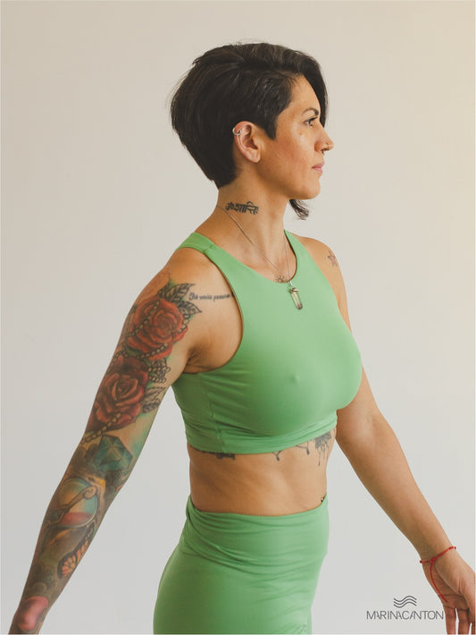 Top Cropped Bio Light Regata Colors Verde Sálvia