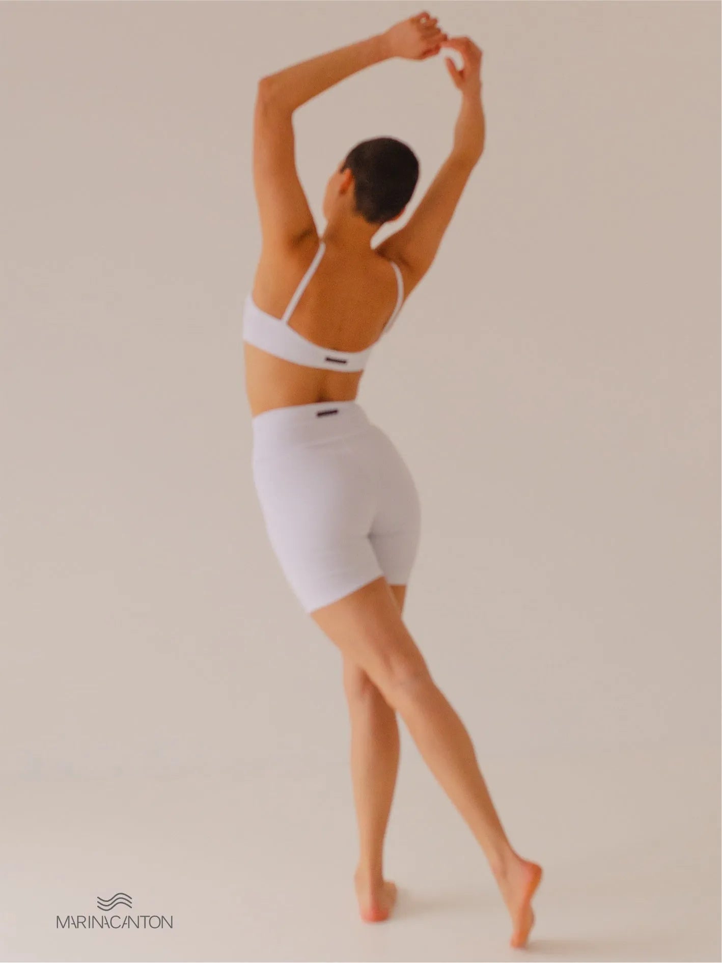 Bermuda Bio Up Compress Cintura Alta Branco