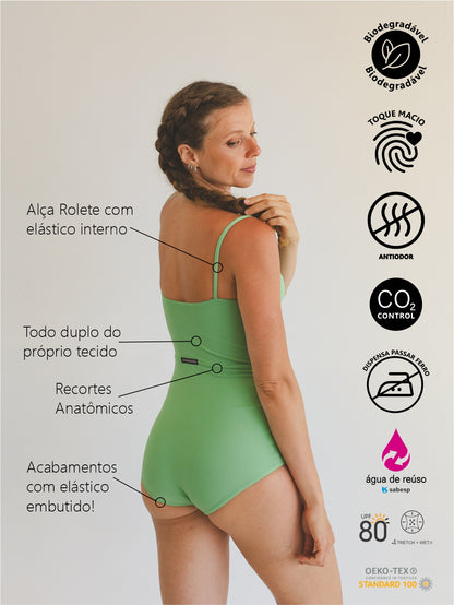 Body Hot Pants Bio Light Duplo de Alcinha Colors Verde Sálvia