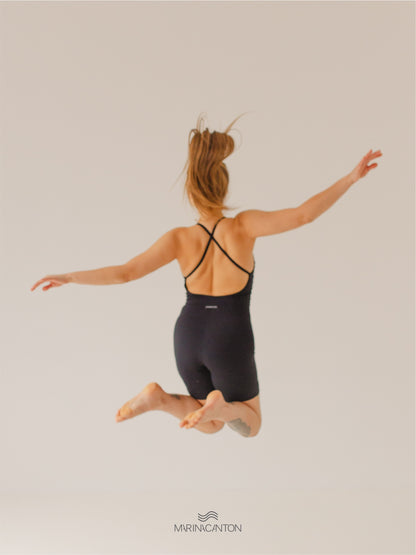 Macaquinho Bio UP Compress Alça Cruzada Preto