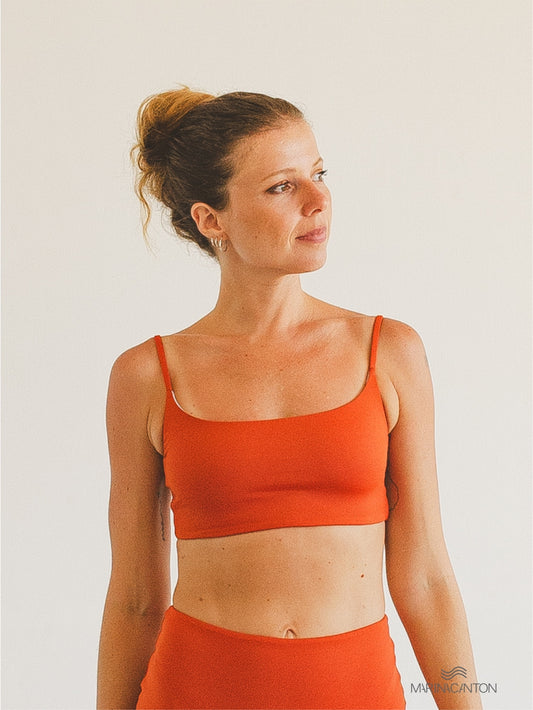 Top Bio Light Slim Alcinha Colors Laranja Terracota