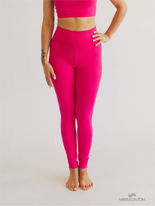 Legging Bio Light Cós Alongado com Shorts Interno Colors Rosa Choque