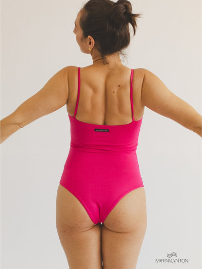 Body Maiô Bio Light Duplo de Alcinha Colors Rosa Choque