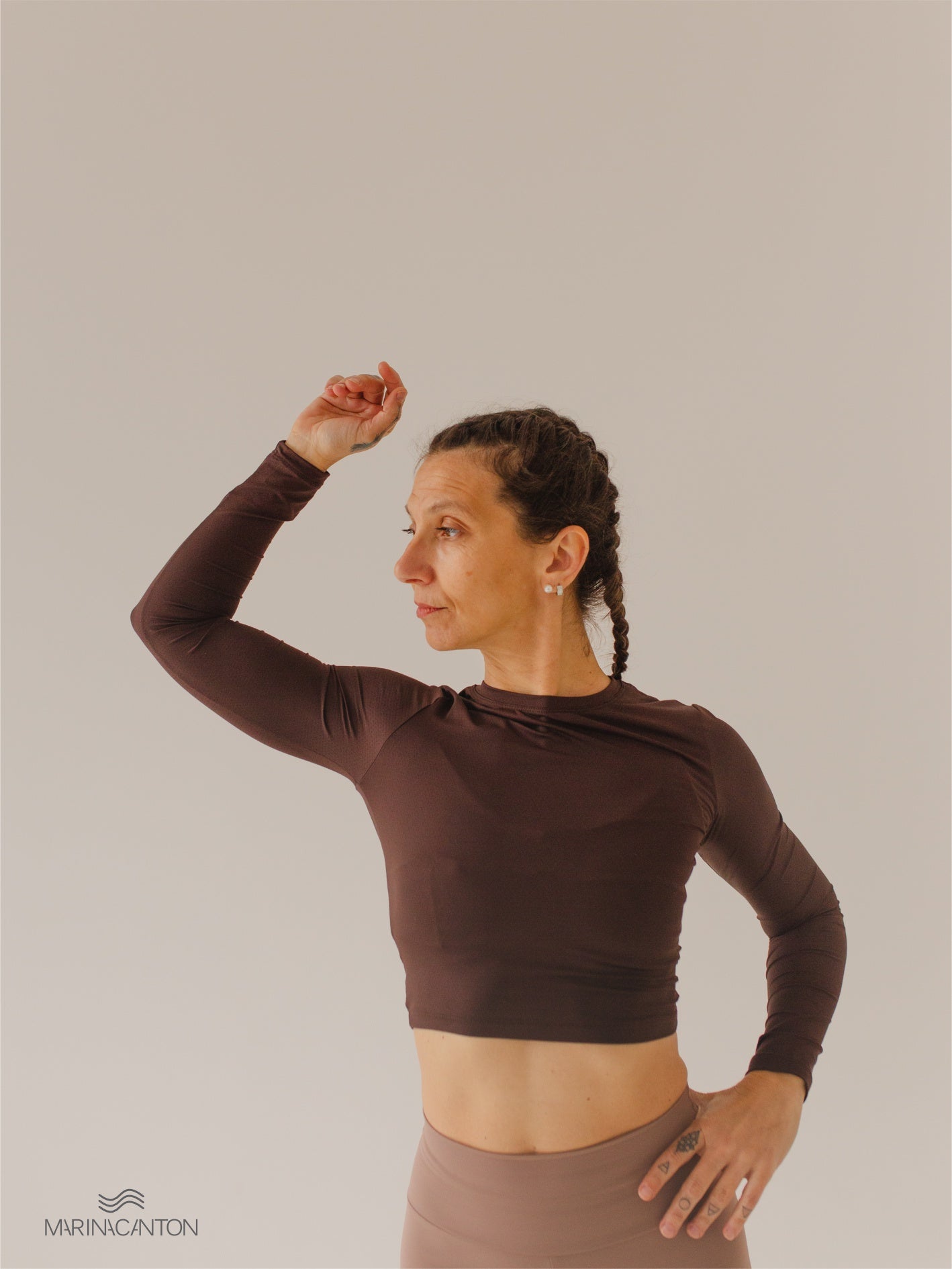 Cropped Breathe Manga Longa Café