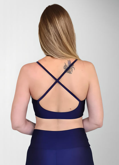 Top Spirit Alça Cruzada Marinho