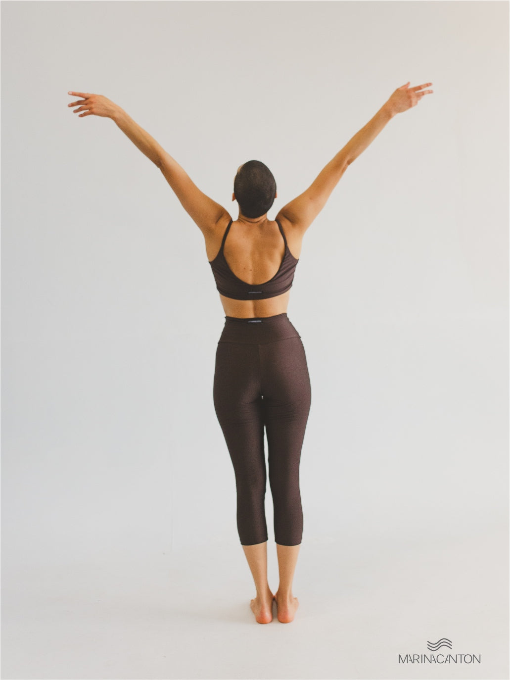 Legging Capri Spirit Cintura Alta Café