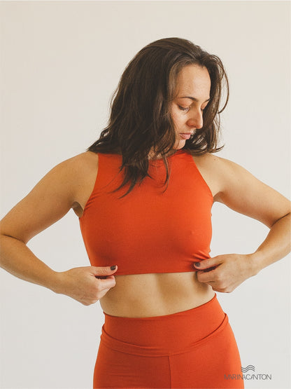 Top Cropped Bio Light Regata Colors Laranja Terracota