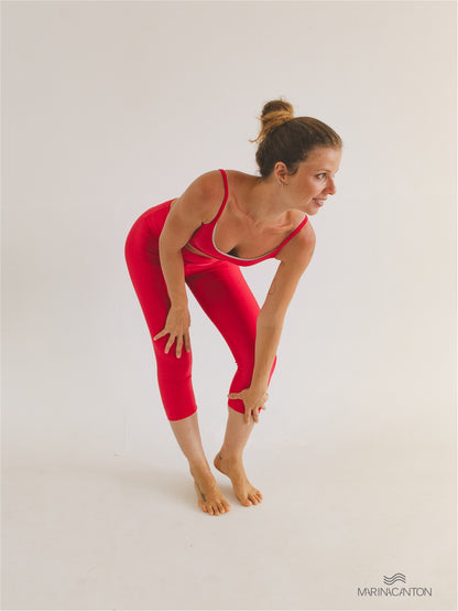 Legging Capri Spirit Light Cintura Alta Vermelho