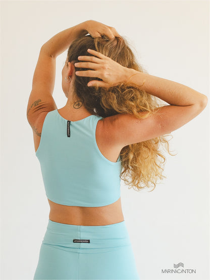 Top Cropped Bio Light Regata Colors Azul Meditação