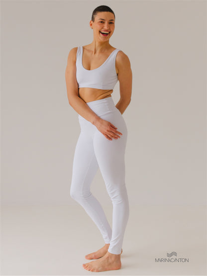 Legging Bio UP Compress Cintura Alta Branca