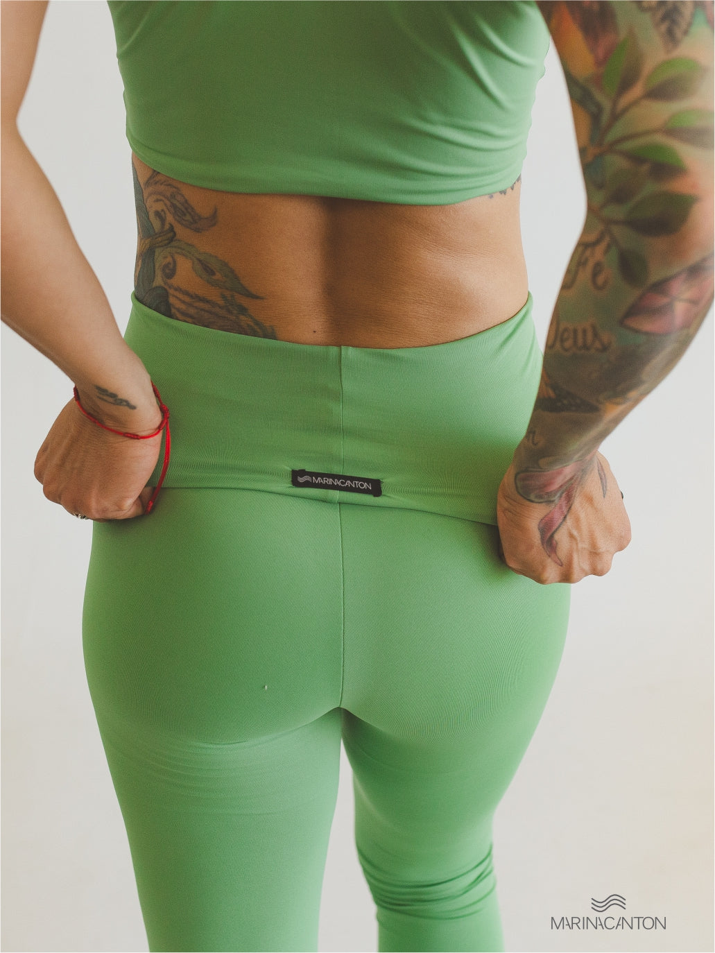 Legging Bio Light Cós Alongado com Shorts Interno Colors Verde Sálvia