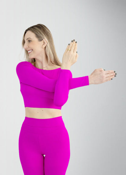 Top Bio Light Manga Longa Pink