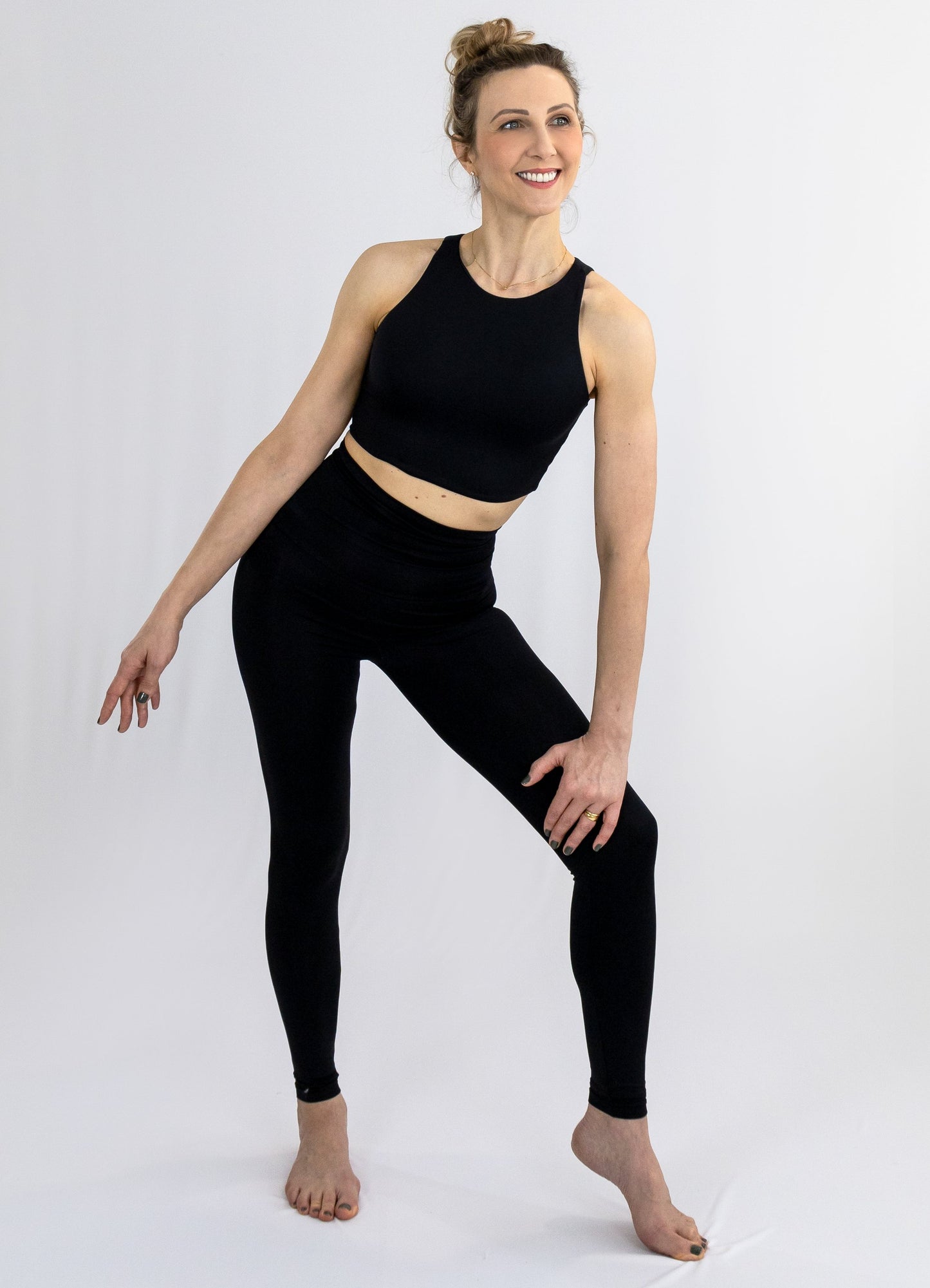 Top Cropped Bio Light Regata Clássicos Preto