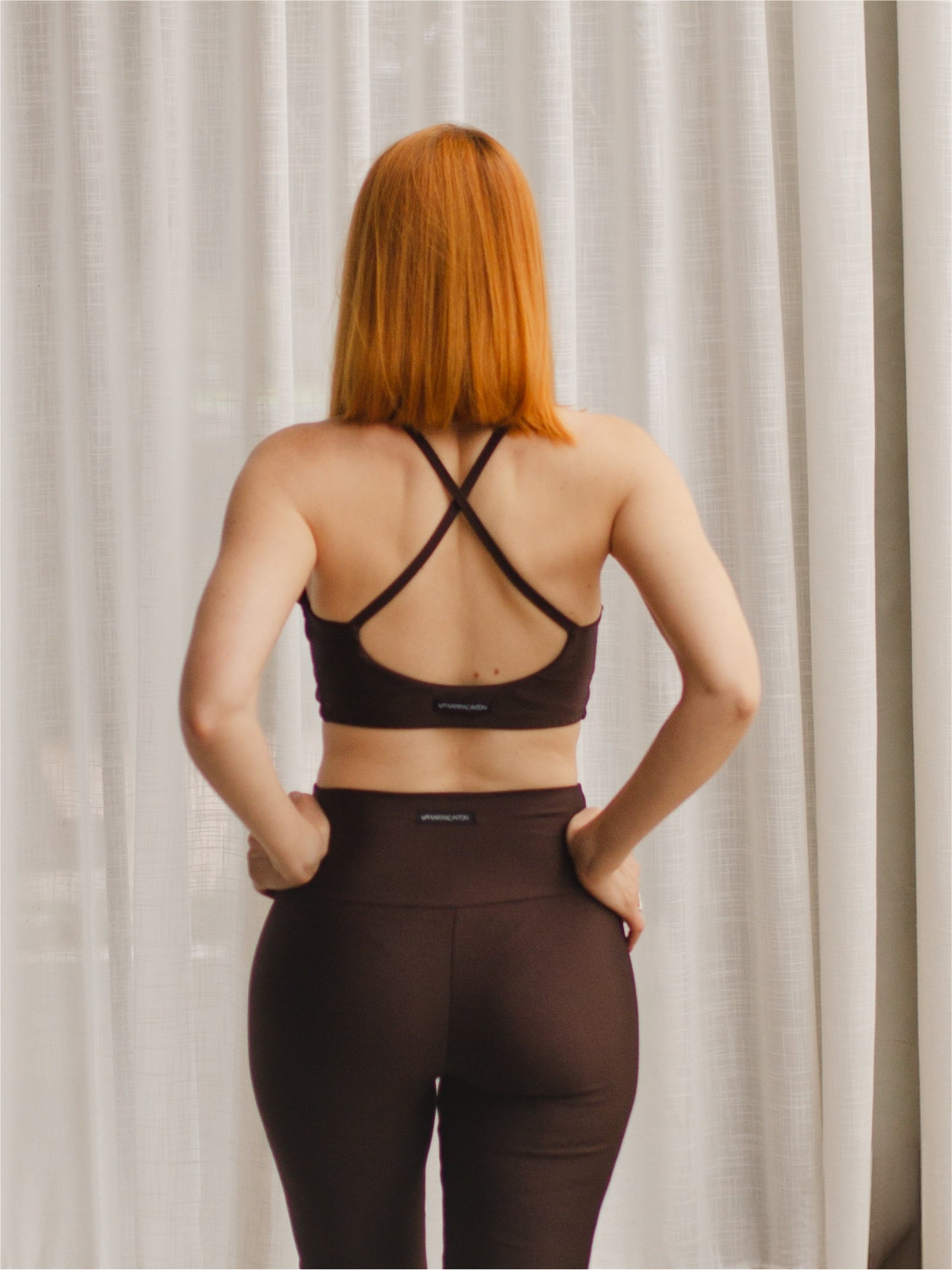 Top Spirit Alça Cruzada Café