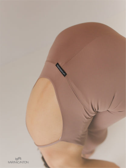 Macacão Bio UP Compress Alça Cruzada Avelã