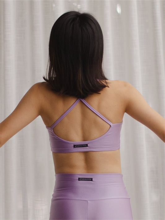 Top Spirit Alça Cruzada Lavanda