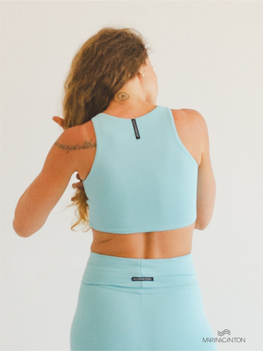 Top Cropped Bio Light Regata Colors Azul Meditação