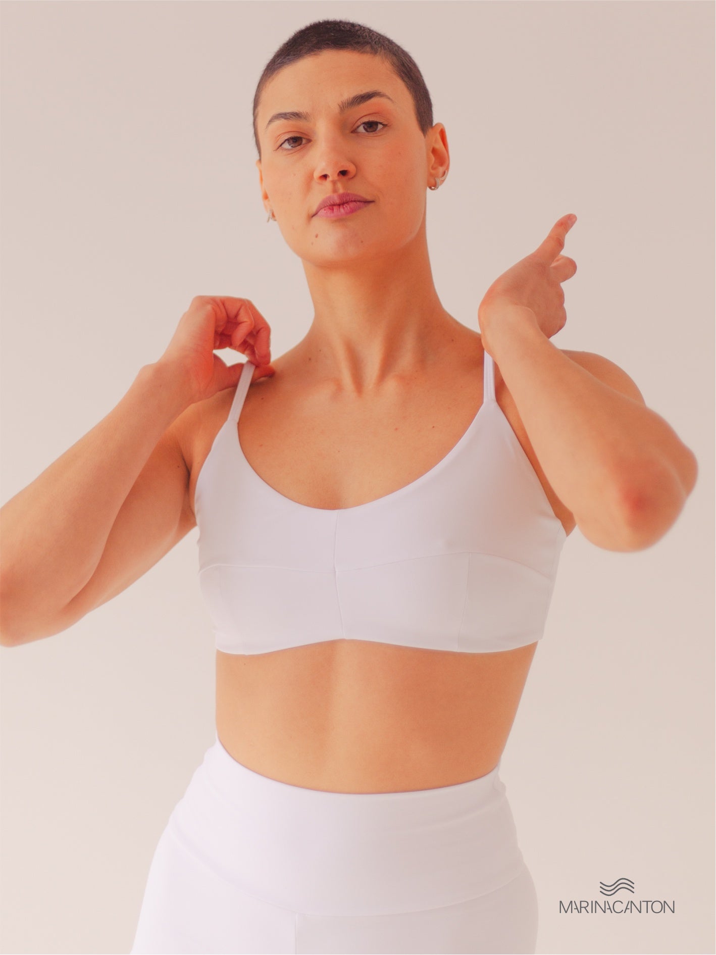 Top Bio UP Compress Alcinha Recortes Branco