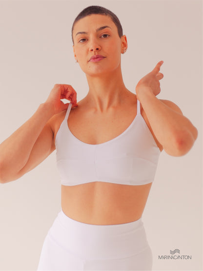 Top Bio UP Compress Alcinha Recortes Branco