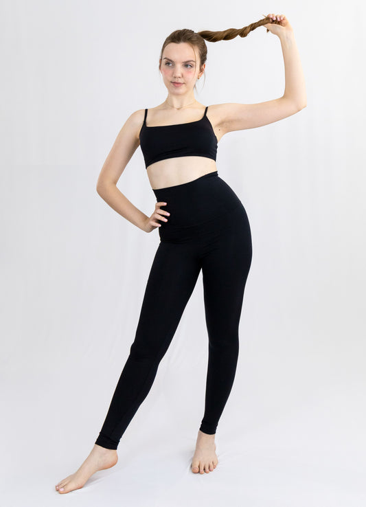 Legging Bio Light Cós Alongado com Shorts Interno Clássicos Preto