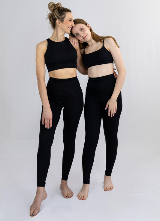 Legging Bio Light Cós Alongado com Shorts Interno Clássicos Preto