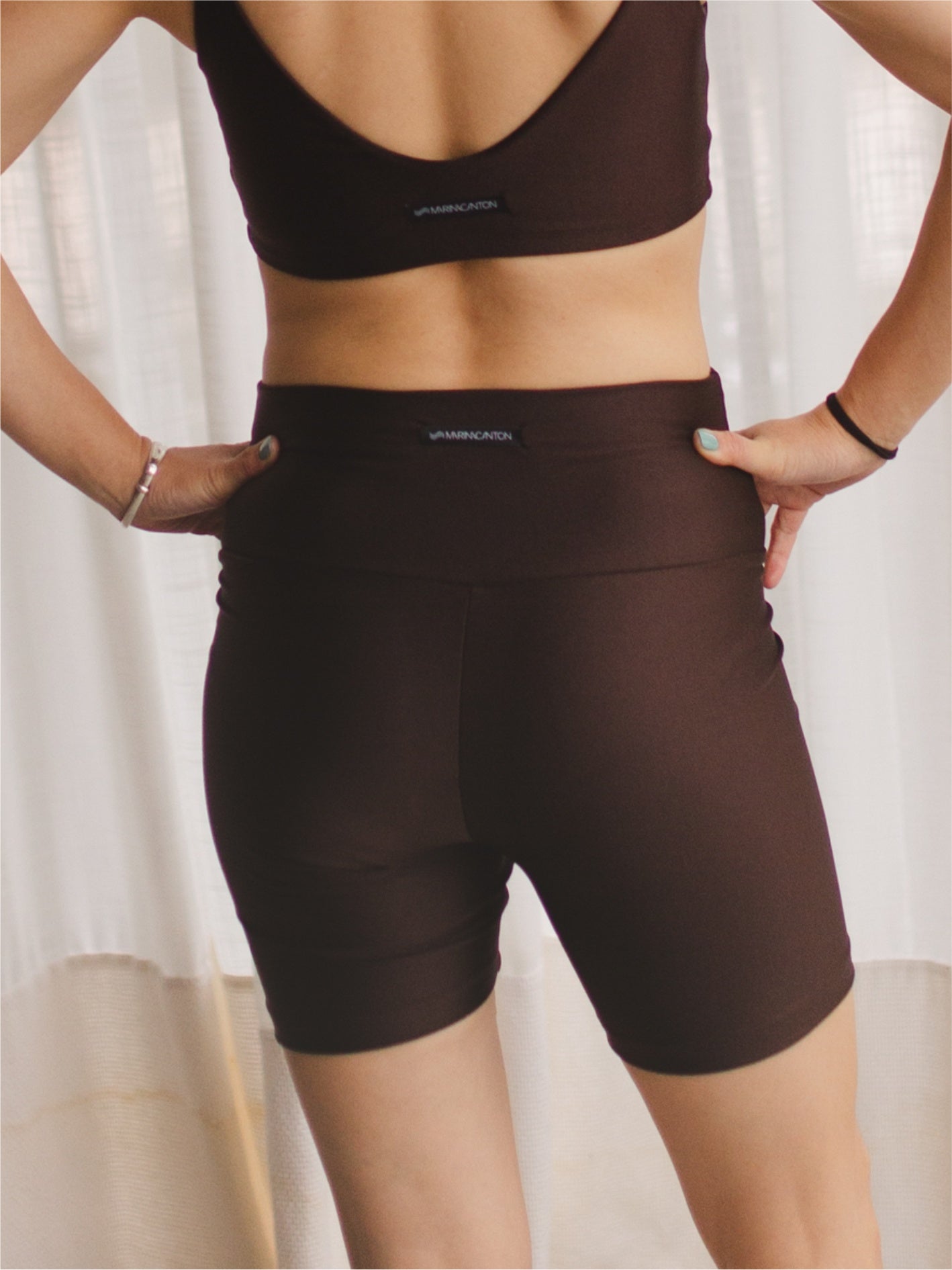 Shorts Spirit Cintura Alta Café