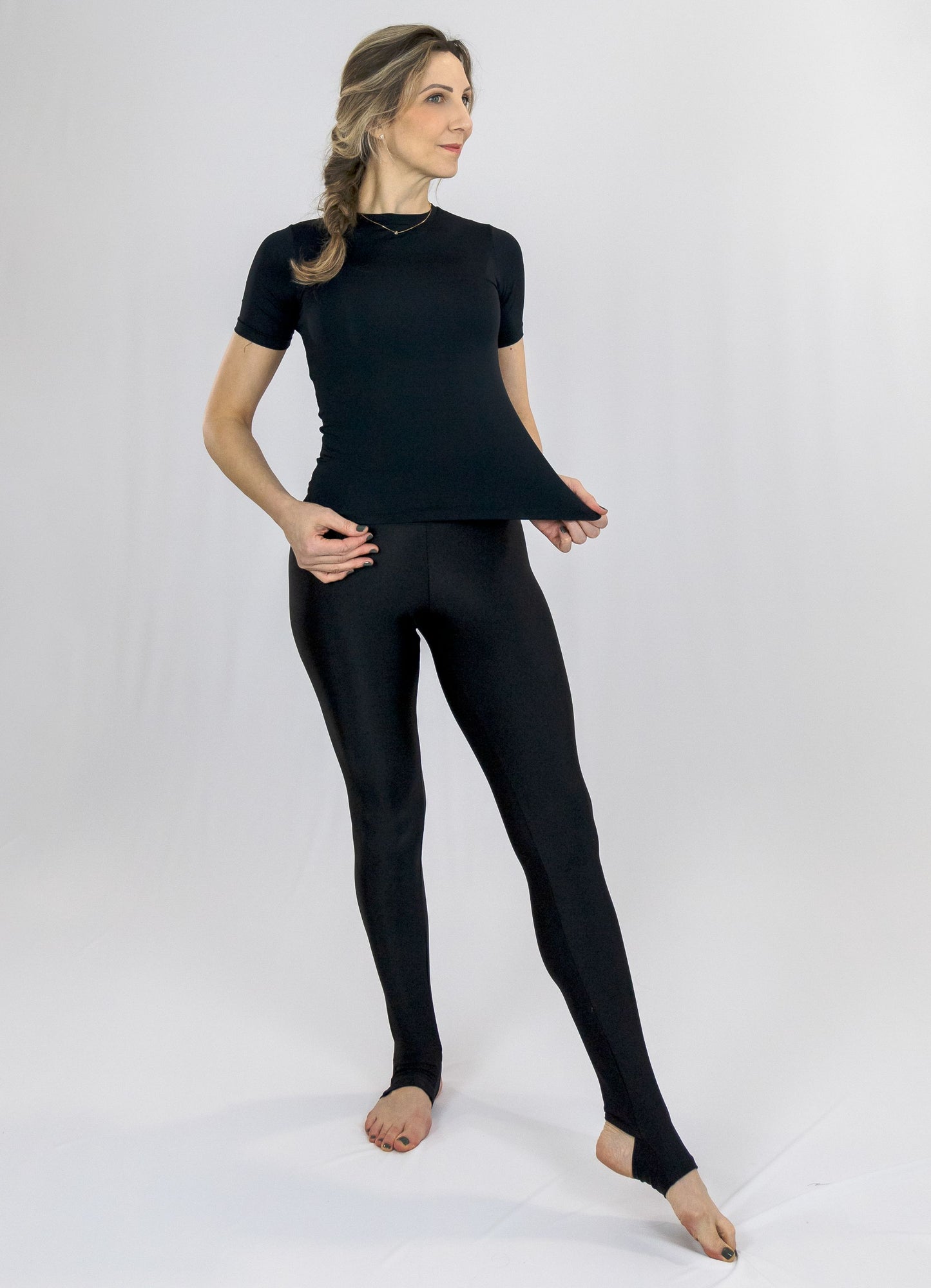 Legging Spirit Cintura Alta com Pézinho Preto