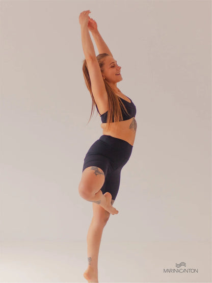 Bermuda Bio Up Compress Cintura Alta Preto