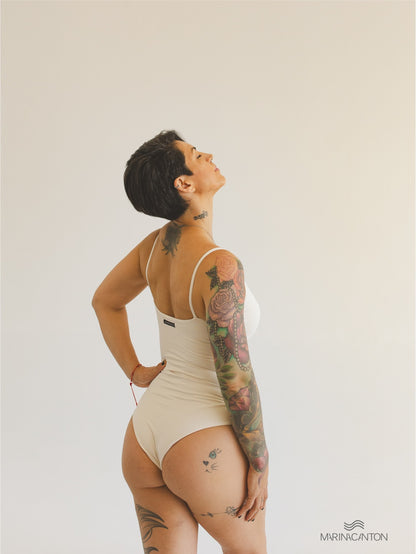 Body Maiô Bio Light Duplo de Alcinha Clássicos Off White