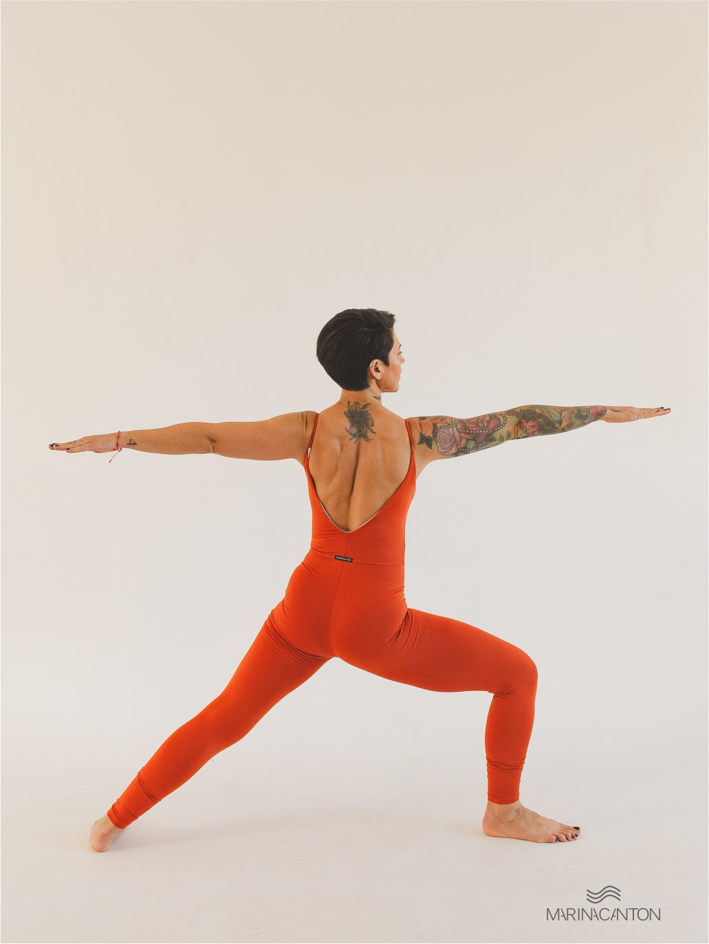 Macacão Bio Light Alcinha Costas V com Shorts Interno Colors Laranja Terracota