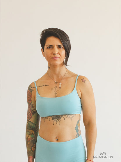 Top Bio Light Slim Alcinha Colors Azul Meditação